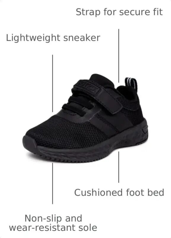 Nautica Kids Fashion Sneaker Athletic Running Shoe with One Strap |Boys - Girls|(Toddler/Little Kid) - NAUTICA