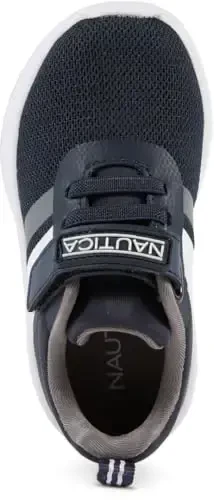 Nautica Kids Fashion Sneaker Athletic Running Shoe with One Strap |Boys - Girls|(Toddler/Little Kid) - 4