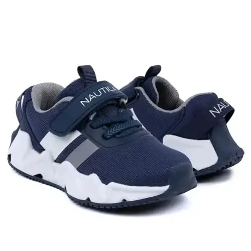 Nautica Kids Fashion Sneaker Athletic Running Shoe with One Strap |Boys - Girls|(Toddler/Little Kid) - 6