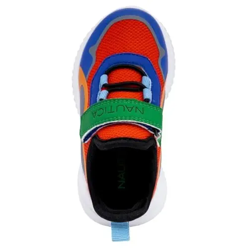 Nautica Kids Fashion Sneaker Athletic Running Shoe with One Strap |Boys - Girls|(Toddler/Little Kid) - 4