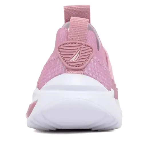 Nautica Girls Athletic Slip-On Sneakers, Comfortable Bungee Running Shoes, Stylish Tennis Footwear for Active Kids, Big Kid, Little Kid, Toddler - 3