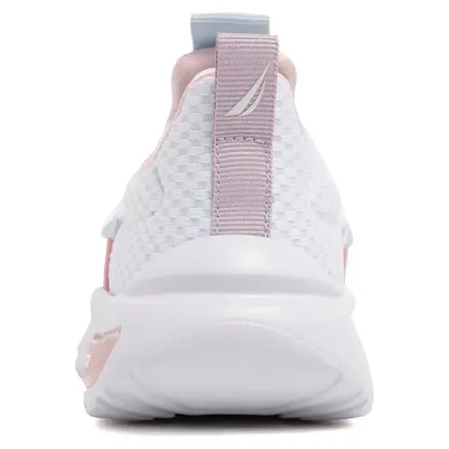 Nautica Girls Athletic Slip-On Sneakers, Comfortable Bungee Running Shoes, Stylish Tennis Footwear for Active Kids, Big Kid, Little Kid, Toddler - 4