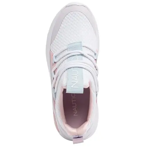 Nautica Girls Athletic Slip-On Sneakers, Comfortable Bungee Running Shoes, Stylish Tennis Footwear for Active Kids, Big Kid, Little Kid, Toddler - 5