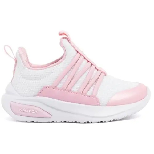 Nautica Girls Athletic Slip-On Sneakers, Comfortable Bungee Running Shoes, Stylish Tennis Footwear for Active Kids, Big Kid, Little Kid, Toddler - Nautica (1)