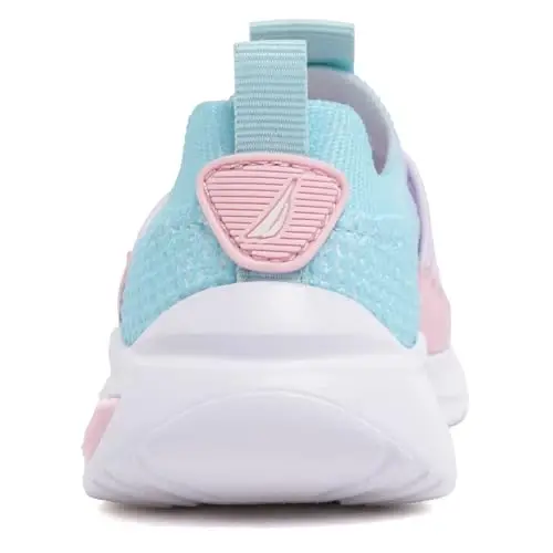 Nautica Girls Athletic Slip-On Sneakers, Comfortable Bungee Running Shoes, Stylish Tennis Footwear for Active Kids, Big Kid, Little Kid, Toddler - 3