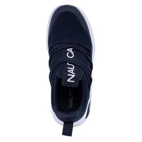 Nautica Kids Athletic Slip-On Krossovkalari - O'g'il va qizlar uchun qulay Bungee yugurish poyafzallari - Faol bolalar uchun zamonaviy va qo'llab-quvvatlovchi poyafzal (Katta bola/Kichik bola/Yuruvchi) - 4