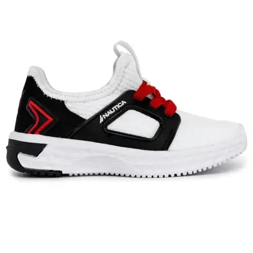 Nautica Kids Athletic Slip-On Sneakers - Comfortable Bungee Running Shoes for Boys and Girls - Stylish and Supportive Footwear for Active Kids (Big Kid/Little Kid/Toddler) - 2