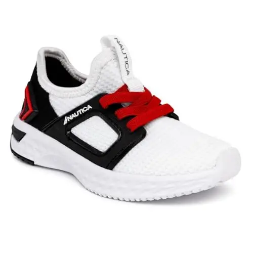 Nautica Kids Athletic Slip-On Sneakers - Comfortable Bungee Running Shoes for Boys and Girls - Stylish and Supportive Footwear for Active Kids (Big Kid/Little Kid/Toddler) - 1