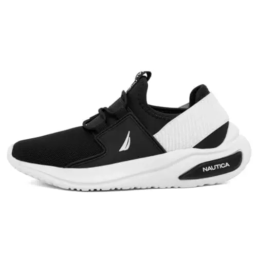 Nautica Kids Athletic Slip-On Sneakers - Comfortable Bungee Running Shoes for Boys and Girls - Stylish and Supportive Footwear for Active Kids (Big Kid/Little Kid/Toddler) - 2