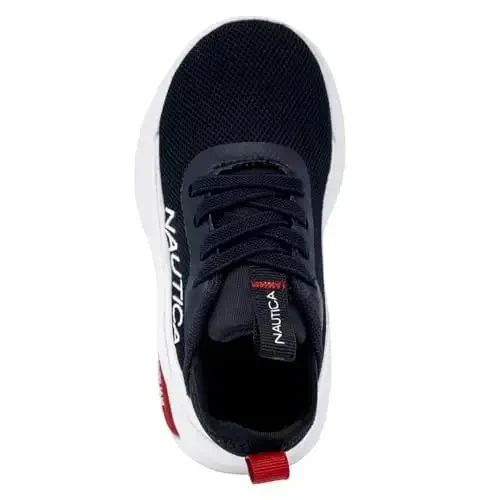 Nautica Kids Athletic Slip-On Sneakers - Comfortable Bungee Running Shoes for Boys and Girls - Stylish and Supportive Footwear for Active Kids (Big Kid/Little Kid/Toddler) - 4