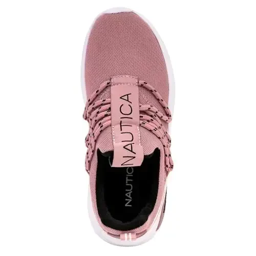 Nautica Kids Athletic Slip-On Sneakers - Comfortable Bungee Running Shoes for Boys and Girls - Stylish and Supportive Footwear for Active Kids (Big Kid/Little Kid/Toddler) - 4