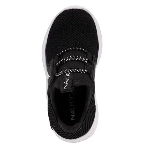 Nautica Kids Athletic Slip-On Sneakers - Comfortable Bungee Running Shoes for Boys and Girls - Stylish and Supportive Footwear for Active Kids (Big Kid/Little Kid/Toddler) - 4