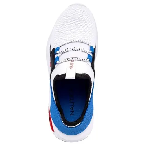 Nautica Kids Athletic Slip-On Sneakers - Comfortable Bungee Running Shoes for Boys and Girls - Stylish and Supportive Footwear for Active Kids (Big Kid/Little Kid/Toddler) - 4