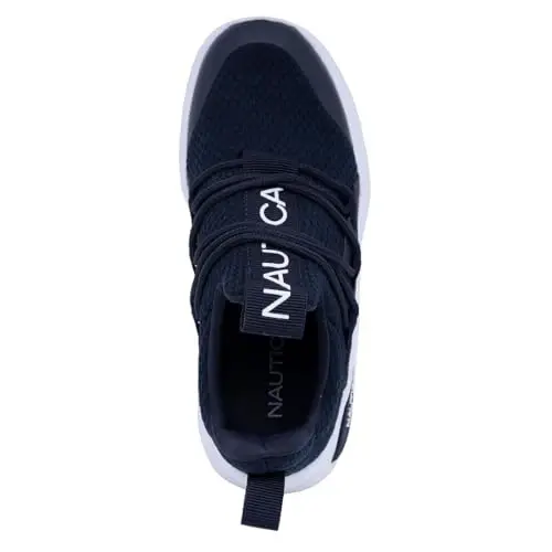 Nautica Kids Athletic Slip-On Sneakers - Comfortable Bungee Running Shoes for Boys and Girls - Stylish and Supportive Footwear for Active Kids (Big Kid/Little Kid/Toddler) - 4