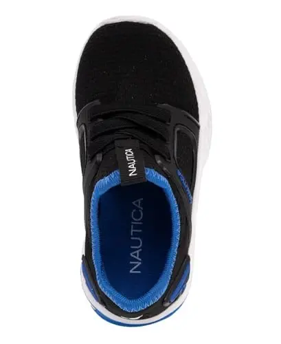 Nautica Kids Athletic Slip-On Sneakers - Comfortable Bungee Running Shoes for Boys and Girls - Stylish and Supportive Footwear for Active Kids (Big Kid/Little Kid/Toddler) - 4