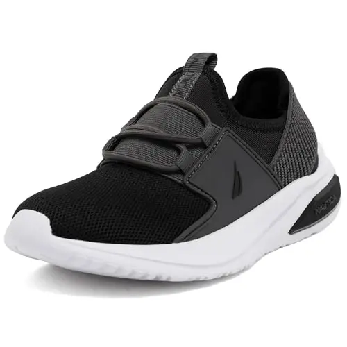 Nautica Kids Athletic Slip-On Sneakers - Comfortable Bungee Running Shoes for Boys and Girls - Stylish and Supportive Footwear for Active Kids (Big Kid/Little Kid/Toddler) - 1