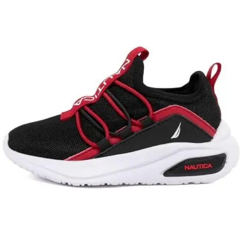 Nautica Kids Athletic Slip-On Sneakers - Comfortable Bungee Running Shoes for Boys and Girls - Stylish and Supportive Footwear for Active Kids (Big Kid/Little Kid/Toddler) - 2