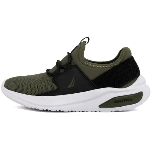 Nautica Kids Athletic Slip-On Sneakers - Comfortable Bungee Running Shoes for Boys and Girls - Stylish and Supportive Footwear for Active Kids (Big Kid/Little Kid/Toddler) - 2