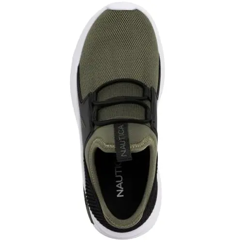 Nautica Kids Athletic Slip-On Sneakers - Comfortable Bungee Running Shoes for Boys and Girls - Stylish and Supportive Footwear for Active Kids (Big Kid/Little Kid/Toddler) - 4