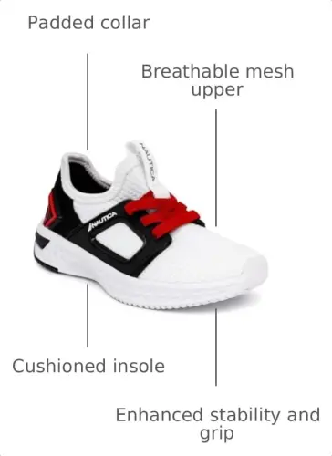 Nautica Kids Athletic Slip-On Sneakers - Comfortable Bungee Running Shoes for Boys and Girls - Stylish and Supportive Footwear for Active Kids (Big Kid/Little Kid/Toddler) - 3