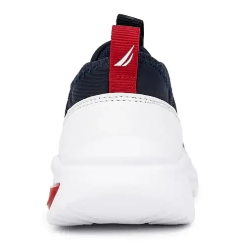 Nautica Kids Athletic Slip-On Sneakers - Comfortable Bungee Running Shoes for Boys and Girls - Stylish and Supportive Footwear for Active Kids (Big Kid/Little Kid/Toddler) - 4