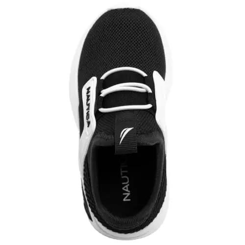 Nautica Kids Athletic Slip-On Sneakers - Comfortable Bungee Running Shoes for Boys and Girls - Stylish and Supportive Footwear for Active Kids (Big Kid/Little Kid/Toddler) - 4