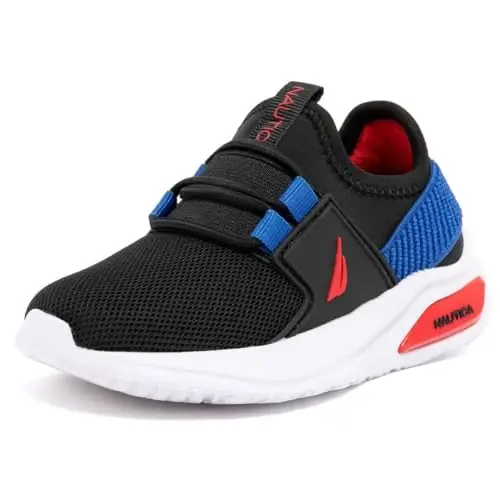 Nautica Kids Athletic Slip-On Sneakers - Comfortable Bungee Running Shoes for Boys and Girls - Stylish and Supportive Footwear for Active Kids (Big Kid/Little Kid/Toddler) - 1