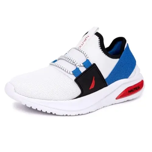 Nautica Kids Athletic Slip-On Sneakers - Comfortable Bungee Running Shoes for Boys and Girls - Stylish and Supportive Footwear for Active Kids (Big Kid/Little Kid/Toddler) 