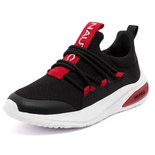 Nautica Kids Athletic Slip-On Sneakers - Comfortable Bungee Running Shoes for Boys and Girls - Stylish and Supportive Footwear for Active Kids (Big Kid/Little Kid/Toddler) - 1
