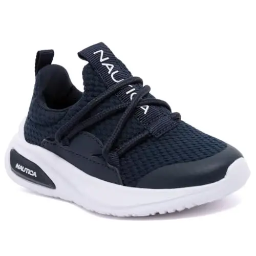 Nautica Kids Athletic Slip-On Sneakers - Comfortable Bungee Running Shoes for Boys and Girls - Stylish and Supportive Footwear for Active Kids (Big Kid/Little Kid/Toddler) 