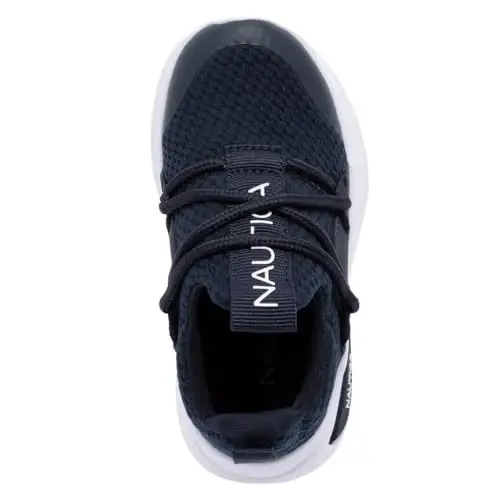 Nautica Kids Athletic Slip-On Sneakers - Comfortable Bungee Running Shoes for Boys and Girls - Stylish and Supportive Footwear for Active Kids (Big Kid/Little Kid/Toddler) - 5