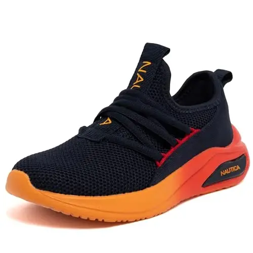 Nautica Kids Athletic Slip-On Sneakers - Comfortable Bungee Running Shoes for Boys and Girls - Stylish and Supportive Footwear for Active Kids (Big Kid/Little Kid/Toddler) 