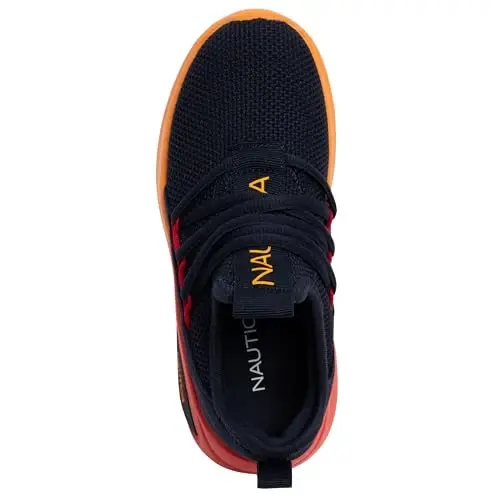 Nautica Kids Athletic Slip-On Sneakers - Comfortable Bungee Running Shoes for Boys and Girls - Stylish and Supportive Footwear for Active Kids (Big Kid/Little Kid/Toddler) - 4