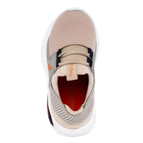 Nautica Kids Athletic Slip-On Sneakers - Comfortable Bungee Running Shoes for Boys and Girls - Stylish and Supportive Footwear for Active Kids (Big Kid/Little Kid/Toddler) - 5