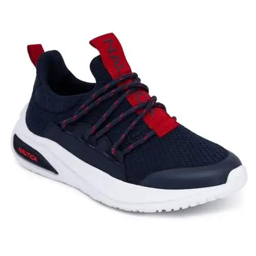 Nautica Kids Athletic Slip-On Sneakers - Comfortable Bungee Running Shoes for Boys and Girls - Stylish and Supportive Footwear for Active Kids (Big Kid/Little Kid/Toddler) - 1