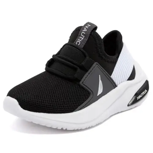 Nautica Kids Athletic Slip-On Sneakers - Comfortable Bungee Running Shoes for Boys and Girls - Stylish and Supportive Footwear for Active Kids (Big Kid/Little Kid/Toddler) - 1