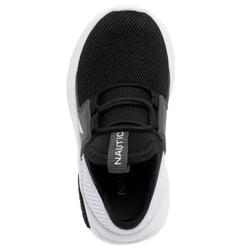Nautica Kids Athletic Slip-On Sneakers - Comfortable Bungee Running Shoes for Boys and Girls - Stylish and Supportive Footwear for Active Kids (Big Kid/Little Kid/Toddler) - 4