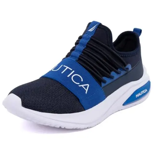 Nautica Kids Athletic Slip-On Sneakers - Comfortable Bungee Running Shoes for Boys and Girls - Stylish and Supportive Footwear for Active Kids (Big Kid/Little Kid/Toddler) - 1