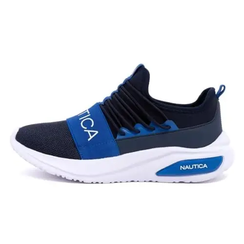 Nautica Kids Athletic Slip-On Sneakers - Comfortable Bungee Running Shoes for Boys and Girls - Stylish and Supportive Footwear for Active Kids (Big Kid/Little Kid/Toddler) - 3