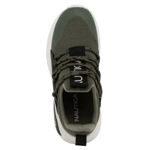 Nautica Kids Athletic Slip-On Sneakers - Comfortable Bungee Running Shoes for Boys and Girls - Stylish and Supportive Footwear for Active Kids (Big Kid/Little Kid/Toddler) - 4