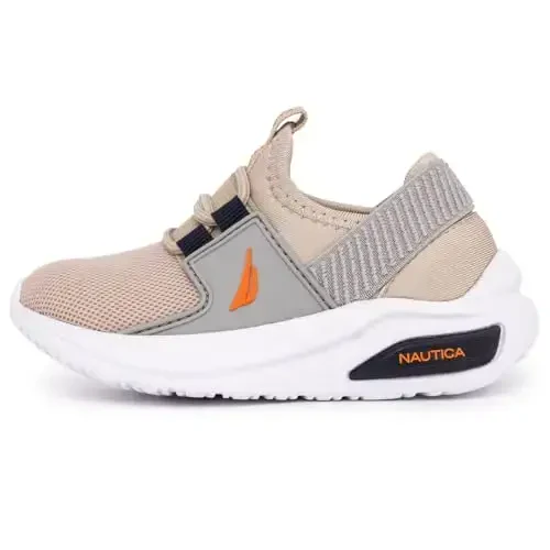 Nautica Kids Athletic Slip-On Sneakers - O'g'il va qizlar uchun qulay bungee yugurish poyabzallari - Faol bolalar uchun zamonaviy va qo'llab-quvvatlovchi poyabzal (Katta bola / Kichik bola / Yosh bola) - 2