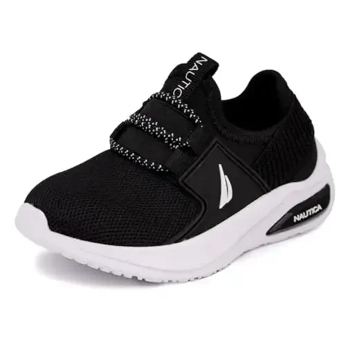 Nautica Kids Athletic Slip-On Sneakers - O'g'il va qizlar uchun qulay Bungee yugurish poyabzallari - Faol bolalar uchun zamonaviy va qo'llab-quvvatlovchi poyabzal (Katta bola/Kichik bola/O'spirin) 