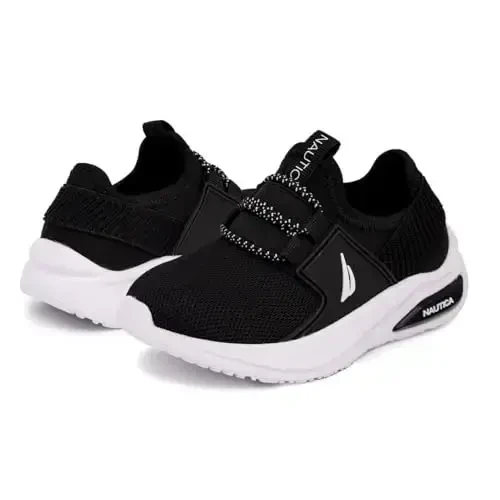 Nautica Kids Athletic Slip-On Sneakers - O'g'il va qizlar uchun qulay Bungee yugurish poyabzallari - Faol bolalar uchun zamonaviy va qo'llab-quvvatlovchi poyabzal (Katta bola/Kichik bola/O'spirin) - 6