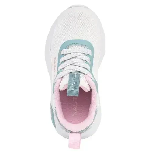 Nautica Kids Athletic Slip-On Sneakers - O'g'il va qizlar uchun qulay bungee yugurish poyabzallari - Faol bolalar uchun zamonaviy va qo'llab-quvvatlovchi poyabzal (Katta bola/Kichik bola/Yangi o'rgangan bola) - 4