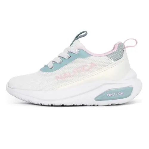 Nautica Kids Athletic Slip-On Sneakers - O'g'il va qizlar uchun qulay bungee yugurish poyabzallari - Faol bolalar uchun zamonaviy va qo'llab-quvvatlovchi poyabzal (Katta bola/Kichik bola/Yangi o'rgangan bola) - 8