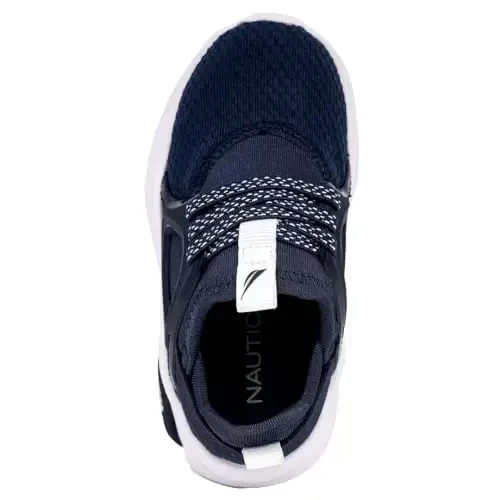 Nautica Kids Athletic Slip-On Sneakers - O'g'il va qizlar uchun qulay bungee yugurish poyabzallari - Faol bolalar uchun zamonaviy va qo'llab-quvvatlovchi poyabzal (Katta bola/Kichik bola/Yosh bola) - 4