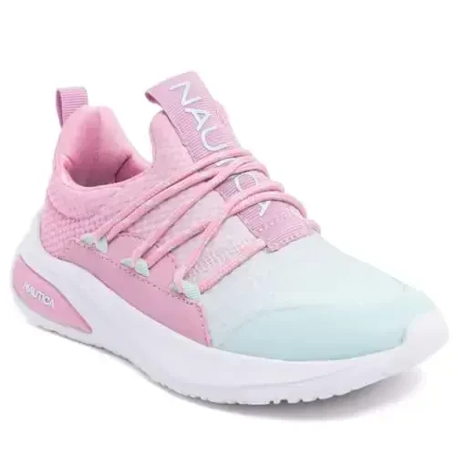 Nautica Kids Athletic Slip-On Sneakers - O'g'il va qizlar uchun qulay Bungee yugurish poyabzallari - Faol bolalar uchun zamonaviy va qo'llab-quvvatlovchi poyabzal (Katta bola/Kichik bola/Yosh bola) - 1