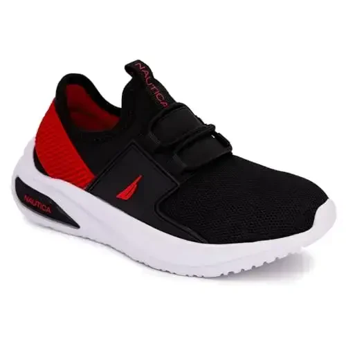Nautica Kids Athletic Slip-On Sneakers - O'g'il va qizlar uchun qulay bungee yugurish poyabzallari - Faol bolalar uchun zamonaviy va qo'llab-quvvatlovchi poyabzal (Katta bola/Kichik bola/Yosh bola) 