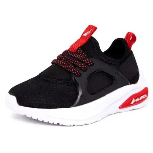 Nautica Kids Athletic Slip-On Sneakers - O'g'il va qizlar uchun qulay bungee yugurish poyabzallari - Faol bolalar uchun zamonaviy va qulay poyabzal (Katta bola/Kichik bola/Yosh bola) - 1