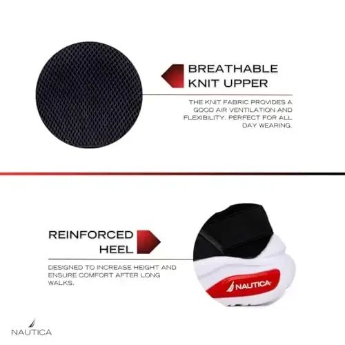 Nautica Kids Athletic Slip-On Sneakers - O'g'il va qizlar uchun qulay bungee yugurish poyabzallari - Faol bolalar uchun zamonaviy va qulay poyabzal (Katta bola/Kichik bola/Yosh bola) - 6